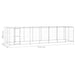 Outdoor Dog Kennel Galvanised Steel 16.94 M² Tbnxtob