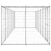 Outdoor Dog Kennel Galvanised Steel With Roof 16.94 M²