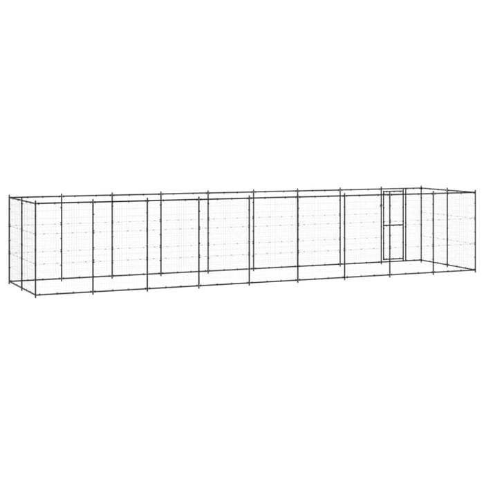 Outdoor Dog Kennel Steel 21.78 M² Tbnxtbo