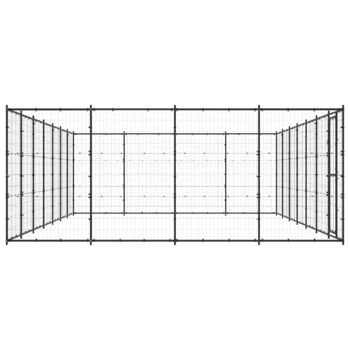 Outdoor Dog Kennel Steel 33.88 M² Tbnxtop