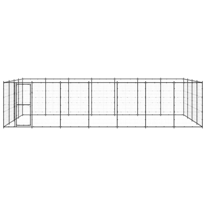 Outdoor Dog Kennel Steel 33.88 M² Tbnxtop