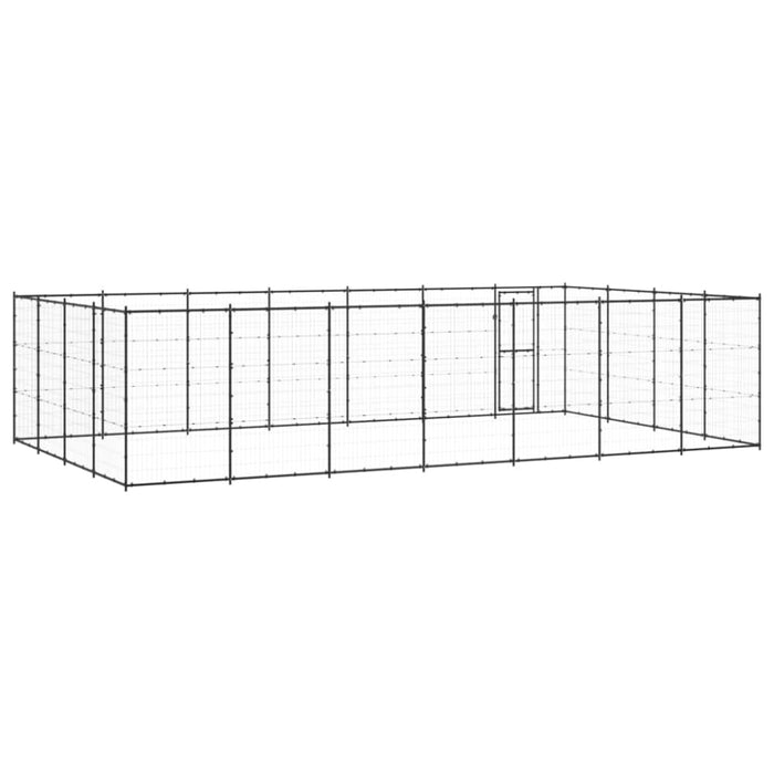 Outdoor Dog Kennel Steel 33.88 M² Tbnxtop