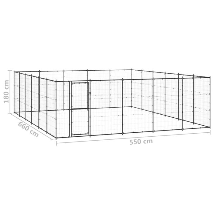 Outdoor Dog Kennel Steel 36.3 M² Tbnxtxa