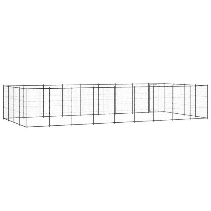Outdoor Dog Kennel Steel 43.56 M² Tbnxtol