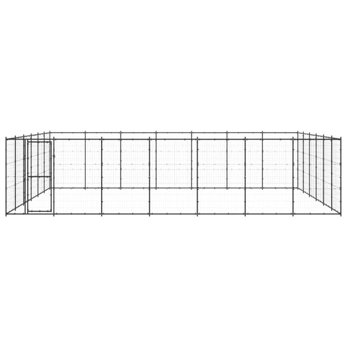 Outdoor Dog Kennel Steel 50.82 M² Tbnxtxp