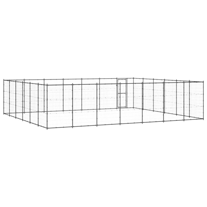 Outdoor Dog Kennel Steel 50.82 M² Tbnxtxp