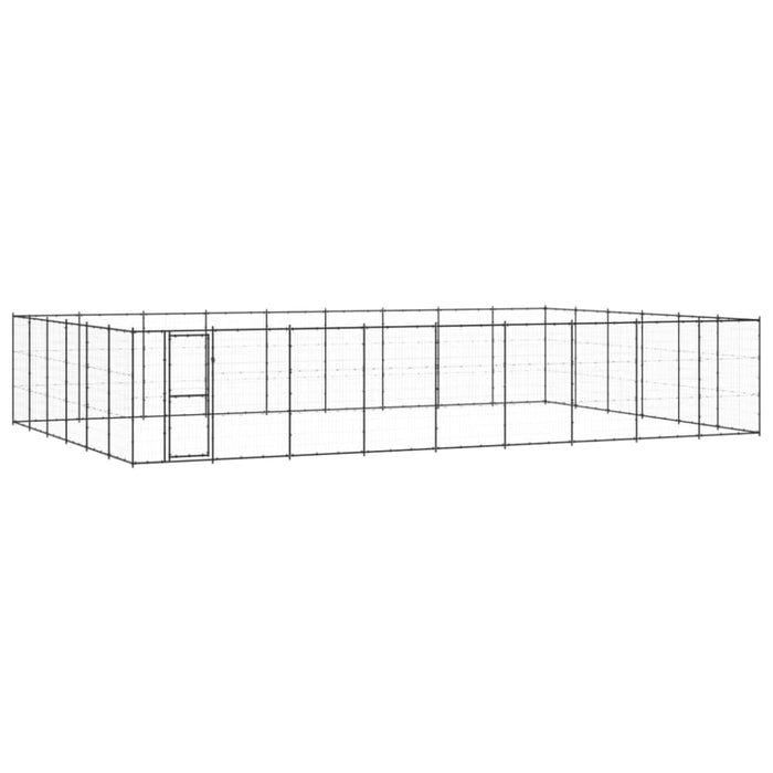 Outdoor Dog Kennel Steel 65.34 M² Tbnxtxl