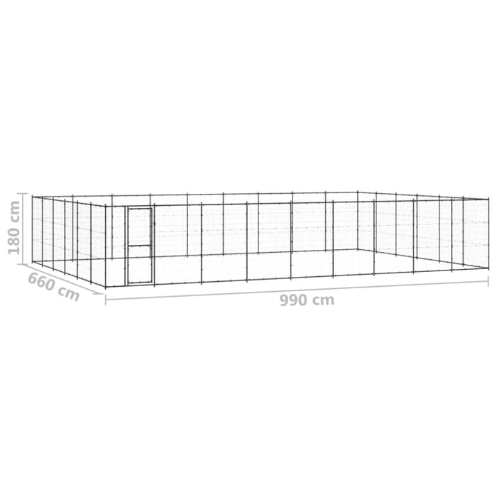 Outdoor Dog Kennel Steel 65.34 M² Tbnxtxl