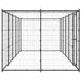 Outdoor Dog Kennel Steel with Roof 12.1 M² Tbnxxka