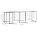Outdoor Dog Kennel Steel with Roof 12.1 M² Tbnxxka