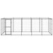 Outdoor Dog Kennel Steel with Roof 12.1 M² Tbnxxka