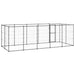 Outdoor Dog Kennel Steel with Roof 12.1 M² Tbnxxka