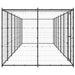 Outdoor Dog Kennel Steel With Roof 16.94 M² Tbnxxkp