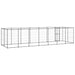 Outdoor Dog Kennel Steel With Roof 16.94 M² Tbnxxkp