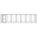 Outdoor Dog Kennel Steel With Roof 16.94 M² Tbnxxkp