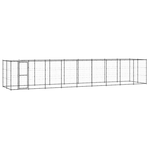 Outdoor Dog Kennel Steel With Roof 21.78 M² Tbnxxkl