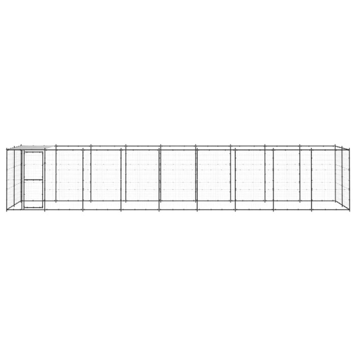 Outdoor Dog Kennel Steel With Roof 21.78 M² Tbnxxkl