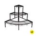 2x Outdoor Indoor Plant Stand Garden Metal 3 Tier Planter