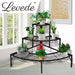 2x Outdoor Indoor Plant Stand Garden Metal 3 Tier Planter