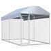 Outdoor Dog Kennel with Canopy Top Oapbxa