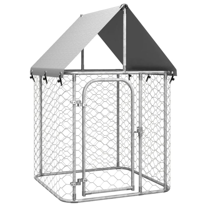 Outdoor Dog Kennel with Roof 100x100x150 Cm Oioakp