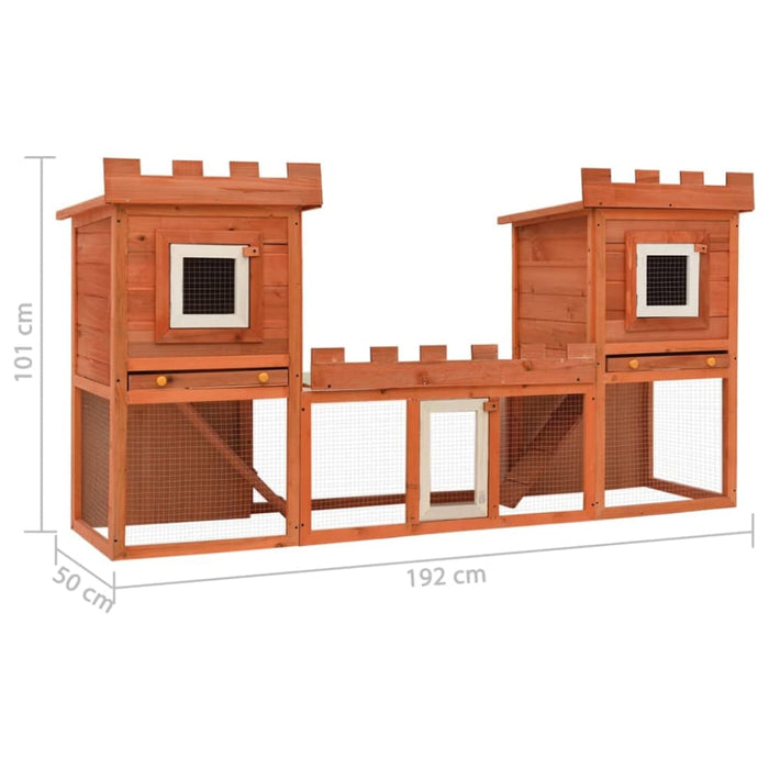 Outdoor Large Rabbit Hutch House Pet Cage Double Oiboia