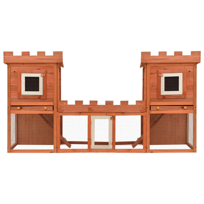 Outdoor Large Rabbit Hutch House Pet Cage Double Oiboia