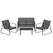 Outdoor Lounge Setting Garden Patio Furniture Textilene