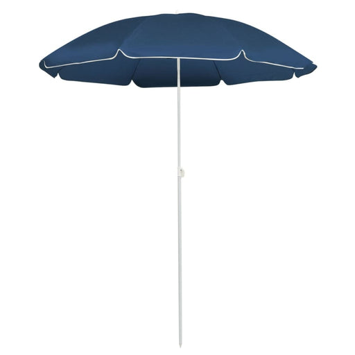 Outdoor Parasol With Steel Pole Blue 180 Cm Topptn
