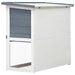Outdoor Rabbit Hutch 1 Door Grey Wood Oibnto