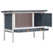 Outdoor Rabbit Hutch 1 Layer Grey Wood Oibnxn