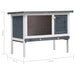 Outdoor Rabbit Hutch 1 Layer Grey Wood Oibnxn