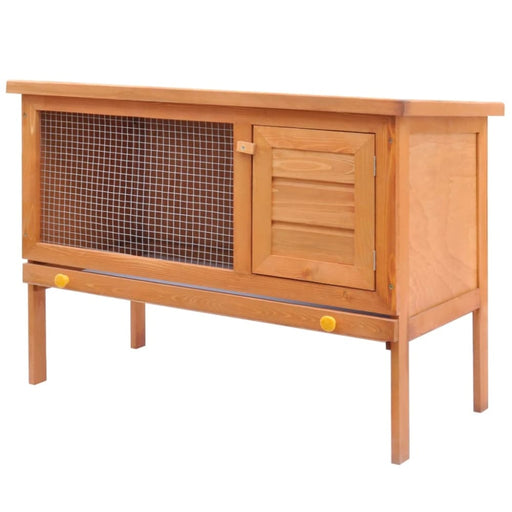 Outdoor Rabbit Hutch 1 Layer Wood Oibopi