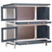 Outdoor Rabbit Hutch 4 Doors Grey Wood Oibnta
