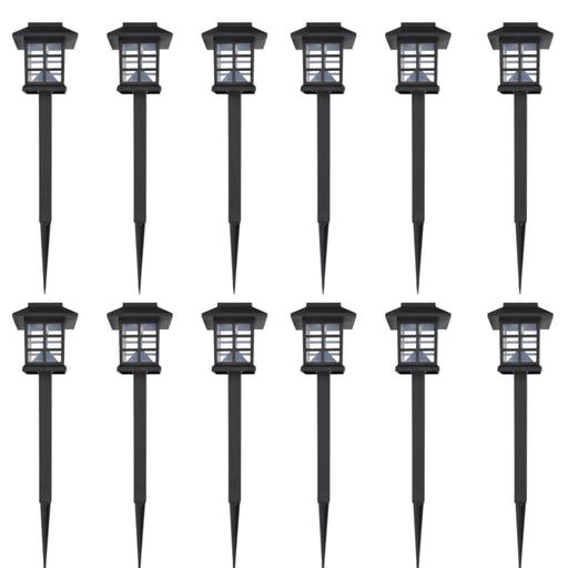 Outdoor Solar Lamp Led Light Set 12 Pcs With Spike 8.6 x 38