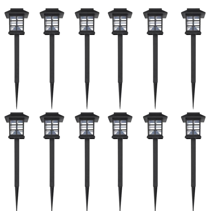 Outdoor Solar Lamp Led Light Set 12 Pcs With Spike 8.6 x 38