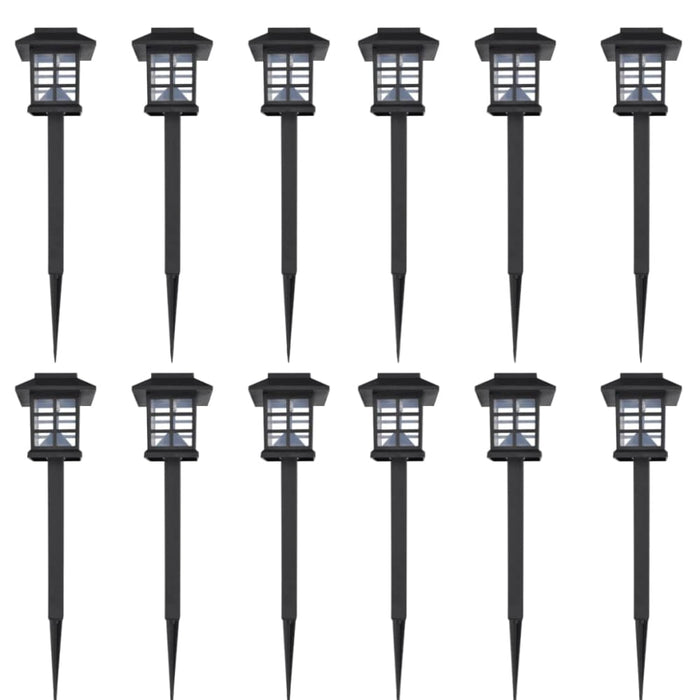Outdoor Solar Lamp Led Light Set 12 Pcs with Spike 8.6 x 38