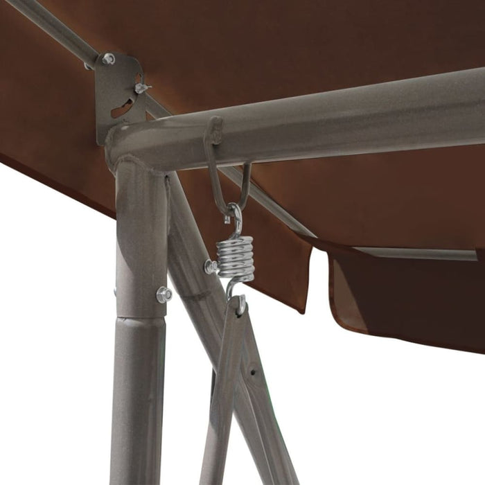 Outdoor Swing Bench with Canopy Coffee Atxtn