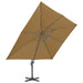 Outdoor Umbrella With Portable Base Taupe Xiltak