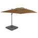 Outdoor Umbrella With Portable Base Taupe Xiltak