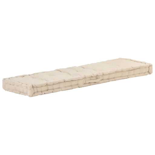 Pallet Floor Cushion Cotton 120x40x7 Cm Beige Anlik