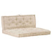 Pallet Floor Cushions 2 Pcs Cotton Beige Tbptlti