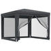 Party Tent With 4 Mesh Sidewalls Anthracite 3x3 m Hdpe