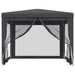 Party Tent With 4 Mesh Sidewalls Anthracite 3x3 m Hdpe