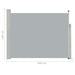 Patio Retractable Side Awning 140x500 Cm Grey Antkn