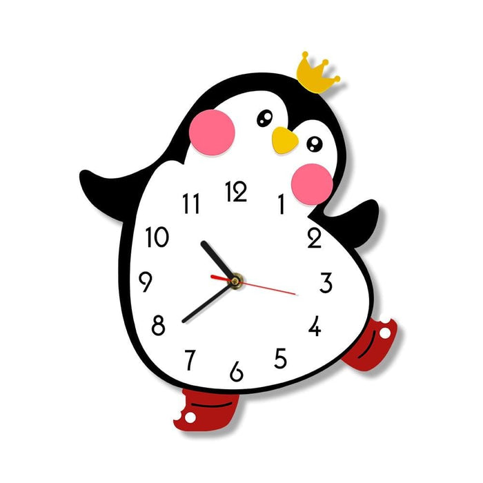 Penguin Cartoon Print Wall Clock