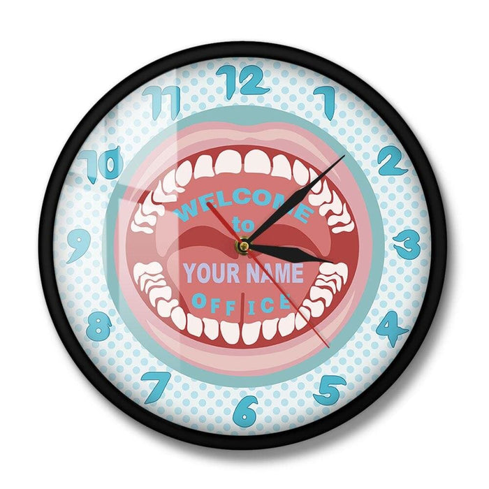 Personalized your Name Dentist Wall Clock Custom Hygienist