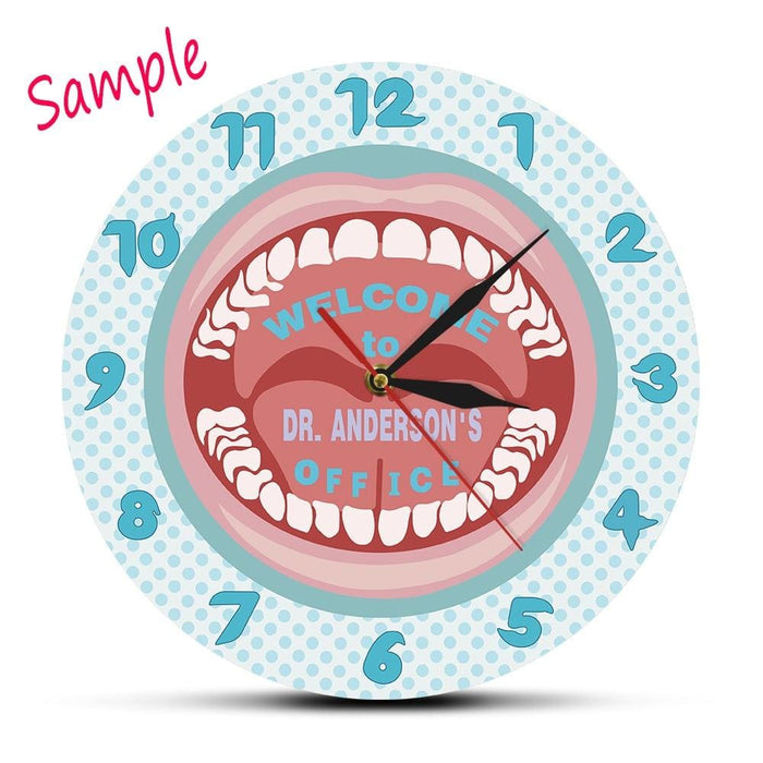 Personalized your Name Dentist Wall Clock Custom Hygienist