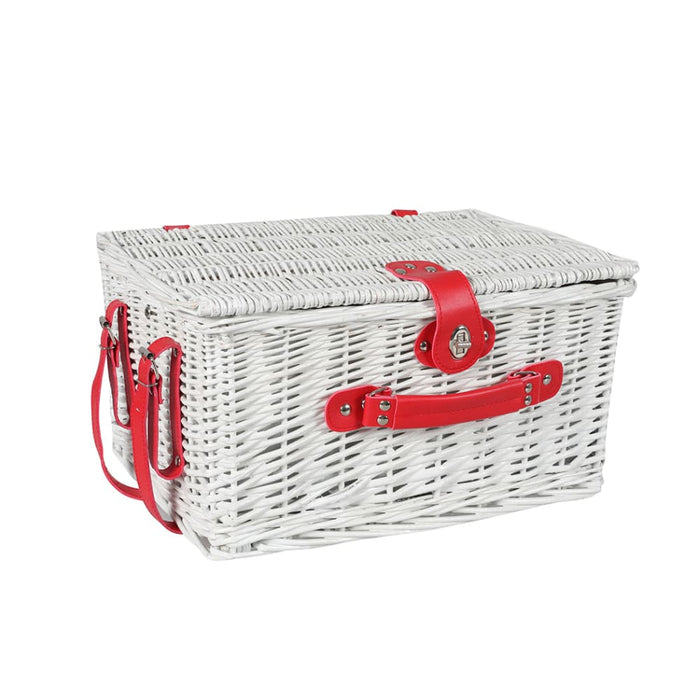 Picnic Basket Set Baskets 4 Person Wicker Outdoor Insulated