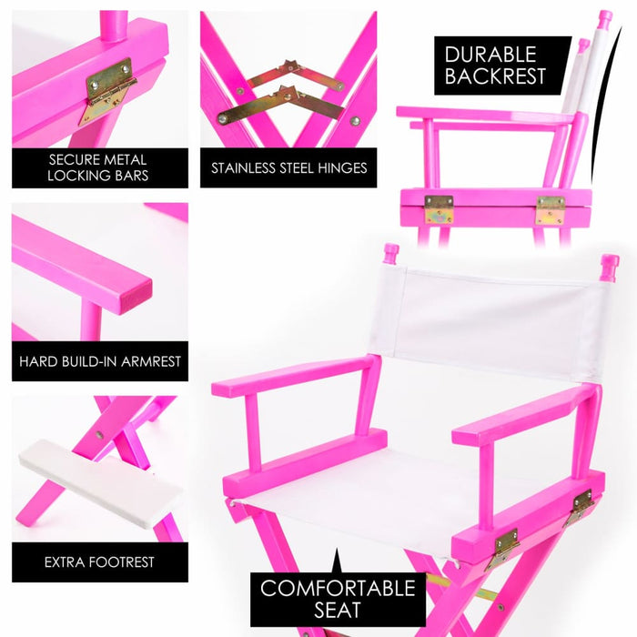 Pink Folding Tall Chair Dark Humor Movie Director 75cm